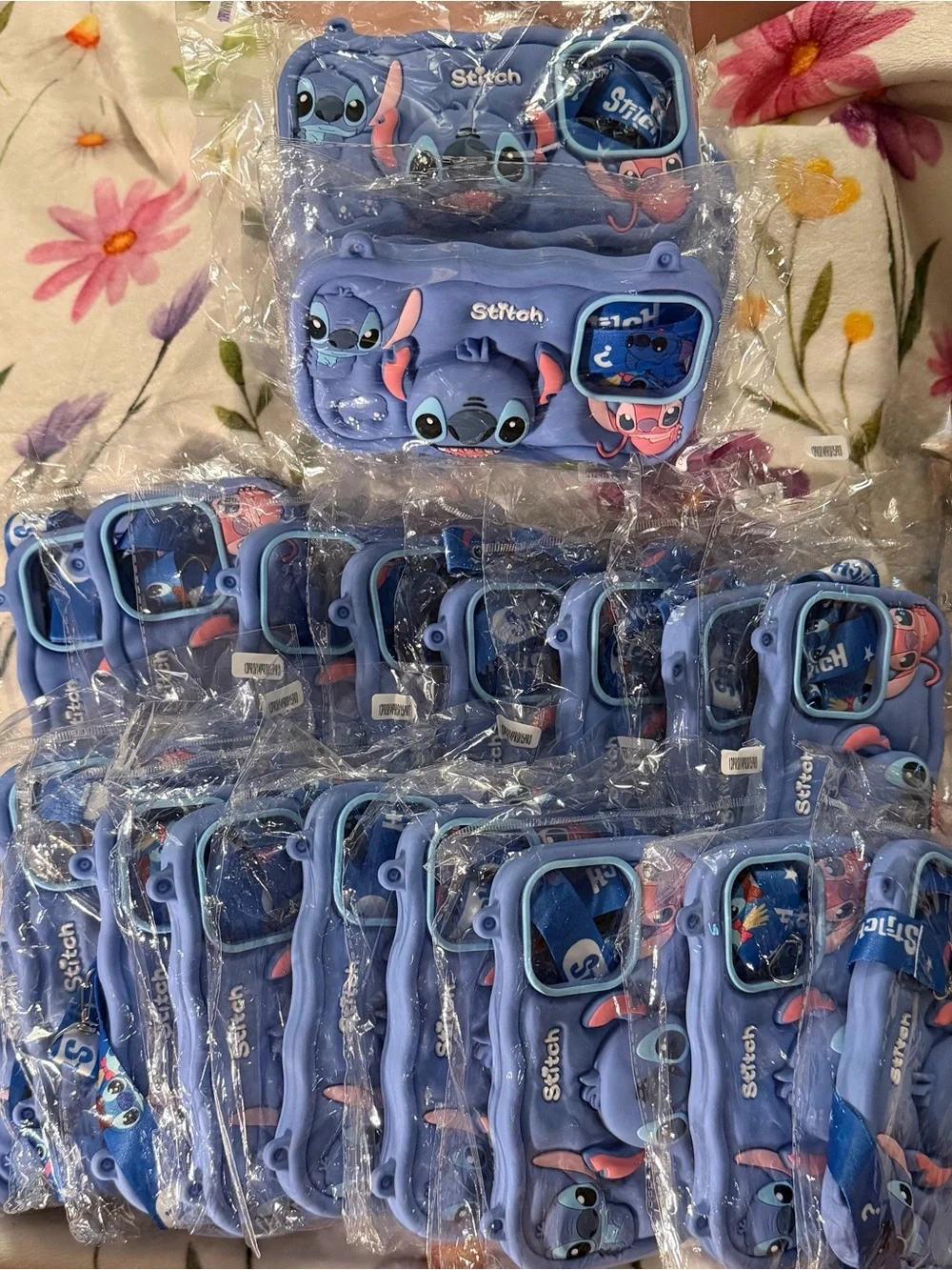 13 ‼️Stitch Silicone Camera Crossbody Pop-socket iPhone case in Periwinkle Blue